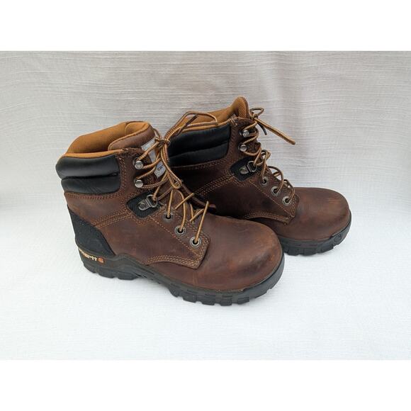 Carhartt 6" Rugged Flex Comp Toe Work Boot Womens 6.5 CWF5355 Brown Grip Comfort - Picture 6 of 9